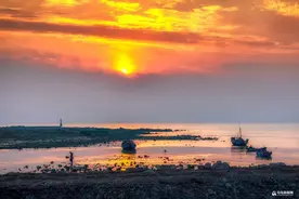 冬游环岛路 看青岛西海岸最美的晚霞图片