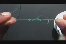 海竿串钩直线环绑法教学图片