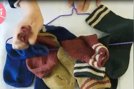 冬天袜子太多晒不干？晾衣架上动动手脚，简单两步多晒十双没问题