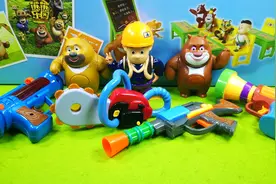 熊出没熊熊乐园Q版熊大熊二光头强故事机猎枪电锯玩具套装视频封面