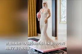 世界最贵蛋糕高1米8 镶嵌5颗钻石千颗珍珠视频封面