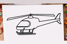 幼儿早教学画画，2分钟简笔画直升飞机学习教程，简单好学逼真