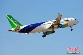 目击中国大飞机C919第二架机“首飞”图片