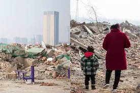 农民变市民：43岁奶奶每天带孙子回废墟中的老家看看图片
