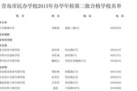 青岛第2批正规民办学校名单出炉 123所学校上榜图片