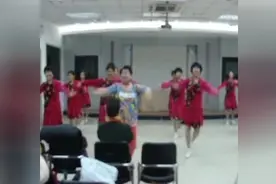 广场舞舞友相聚哦 领舞的胖大姐跳的太好了视频封面