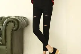 夏天到了，怎么能没有破洞裤呢图片