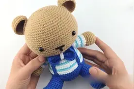 手工编织 钩针玩偶 小熊背带熊新手零基础教程 1