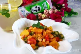 菠萝恋虾#黑人牙膏一招致胜#图片