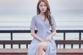 美如晚霞，玉腿吸睛图片