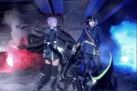 #终结的炽天使# 百夜优一郎&柊筱娅，好霸气披风摔得好帅！图片