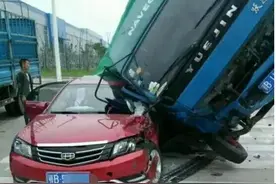 货车侧压吉利，惊呆众人，国产着实给力了一把图片