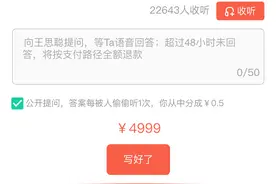 王思聪分答标价4999元秒杀各路诸侯图片