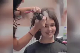 这三个女孩，剃成光头是不是很酷？佩服她们的勇气视频封面