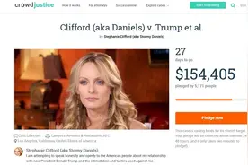 起诉特朗普的成人片女星网上筹钱打官司 称受到人身威胁图片