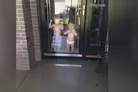 当危险来临时，这哥哥太暖了，保护妹妹成了本能！图片