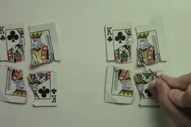 他将一张扑克牌撕破，到底是想干什么？图片