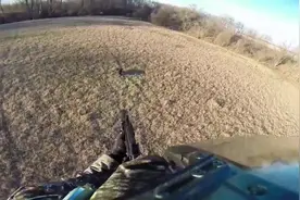 美国德州野猪泛滥，农场主雇人驾驶直升机射杀野猪，太过瘾了！图片