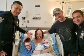 美国女子愚人节当天在高速公路上产下宝宝 华裔警察小伙帮助接生图片