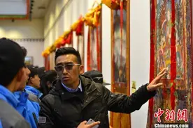 藏族百幅“勉萨画派”唐卡走进西藏“江南”图片