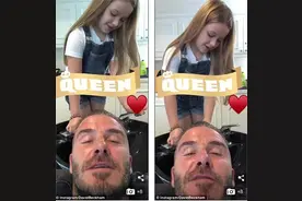 贴心小棉袄！小七为小贝洗头画面温馨 网友：又想骗我生女儿图片