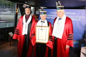 中国企业家温兆安被授予欧洲科学院名誉院士图片