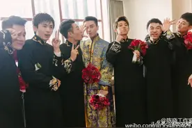 陈晓陈妍希婚礼 超级帅的新郎和伴郎天团图片