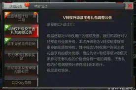 平民福利遭大削？ CF手游理性分析V特权调整公告图片