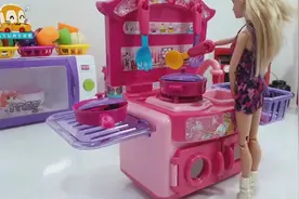 过家家模拟玩具 芭比娃娃厨房玩具炒菜做饭洗碗 儿童玩具故事视频封面