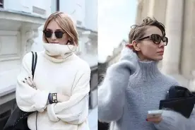 风格百变的高领毛衣穿搭术，今天你get了吗？图片