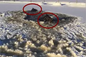 一群男子聚在冰地上让人费解，路人了解之后纷纷为他们点赞图片