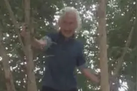 屌炸天！98岁老人爬树如猴，真不敢想象图片