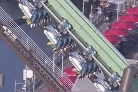 日本游乐园过山车故障 64人悬空两小时图片