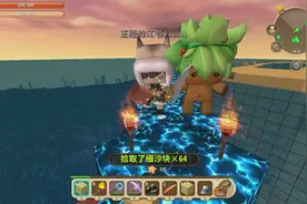 迷你世界：黑天放个昼夜烟花被挡住了，烟花瞬间在眼前爆炸很漂亮