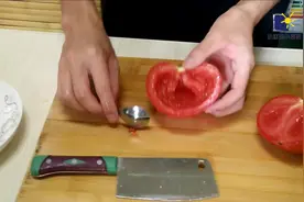 西红柿这样切可以不流汁液，很简单，你学会了吗