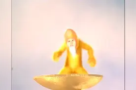 福禄寿三星分别赐予小猴子法力让它为王母娘娘祝寿