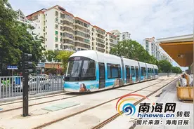三亚有轨电车即将空载试运行图片