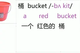 英语自然拼读：桶bucket,这是最常见的物品之一，学这个容易记住