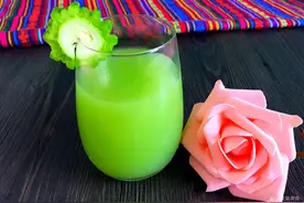 青苹果苦瓜冰饮#豆果魔兽季邪能饮料#图片