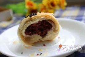 掉渣渣的红豆酥图片