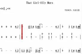 《That Girl-那个女孩》钢琴简谱弹奏版，抖音上最近很火的歌曲！