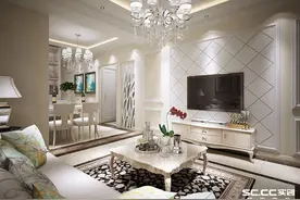 保利香槟国际，86平 白色简欧式小浪漫图片