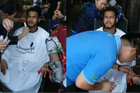 彭于晏拜洪金宝为师，新片被吴京插眼用刀回劈，好像赵文卓甄子丹图片