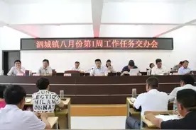泗城镇召开8月份第1周工作任务交办会图片