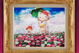 可爱到哪里都不会过时！ Kitty 猫这次又被挂在了墙上~图片