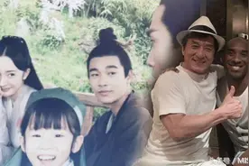 杨幂穿古装自拍，两米科比合影成龙显娇小.图片