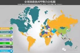 一张图告诉你全球微信、LINE们的势力分布！图片