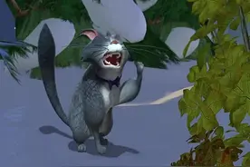 熊出没，肥波第一次开口跟光头强说话，可光头强却正在气头上