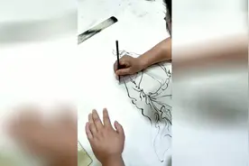 绘画，毛笔手绘画关羽，惟妙惟肖，栩栩如生，画的真好