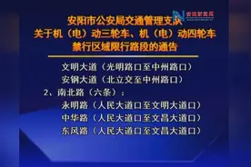安阳交警支队关于机（电）动三四轮车禁行区域限行路段的通告视频封面